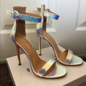 Rainbow/Fairy Snake Print Heels